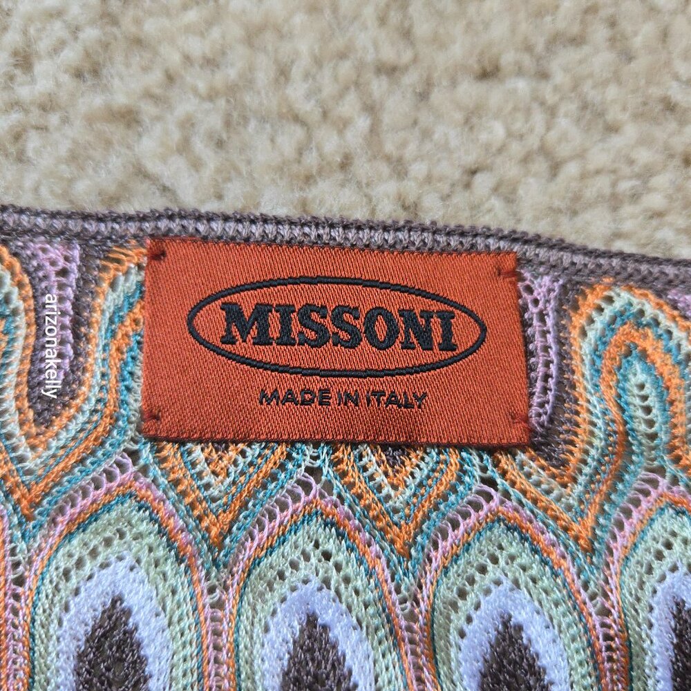 NWOT Missoni Crochet Open Weave Scarf - Picture 2 of 14